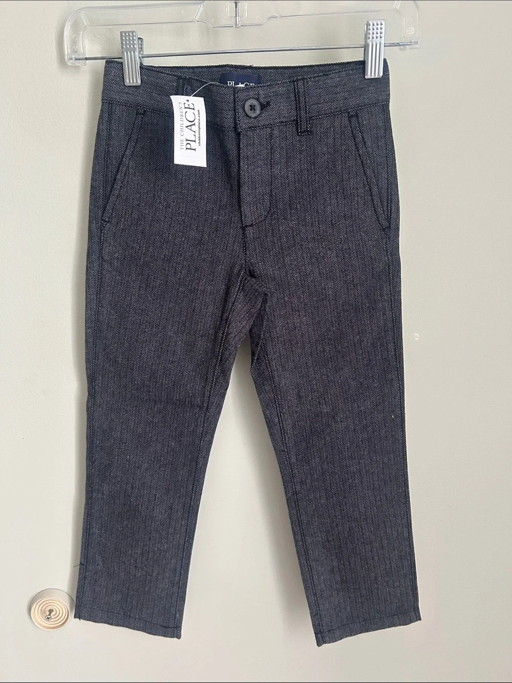 The Children's Place Charcoal Pinstripe Dress Pants